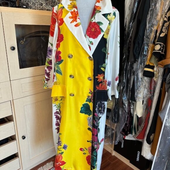 Oscar de la Renta Silk Size 12 Coat - Picture 6 of 9